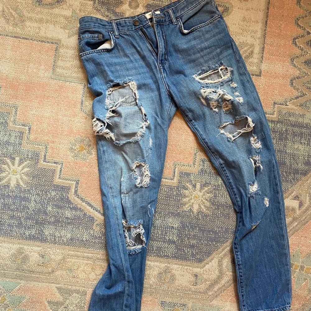 forever21 Distressed Boyfriend jeans Destroyed Blue
